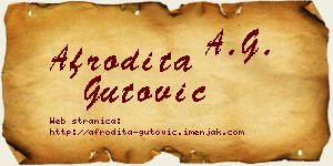 Afrodita Gutović vizit kartica